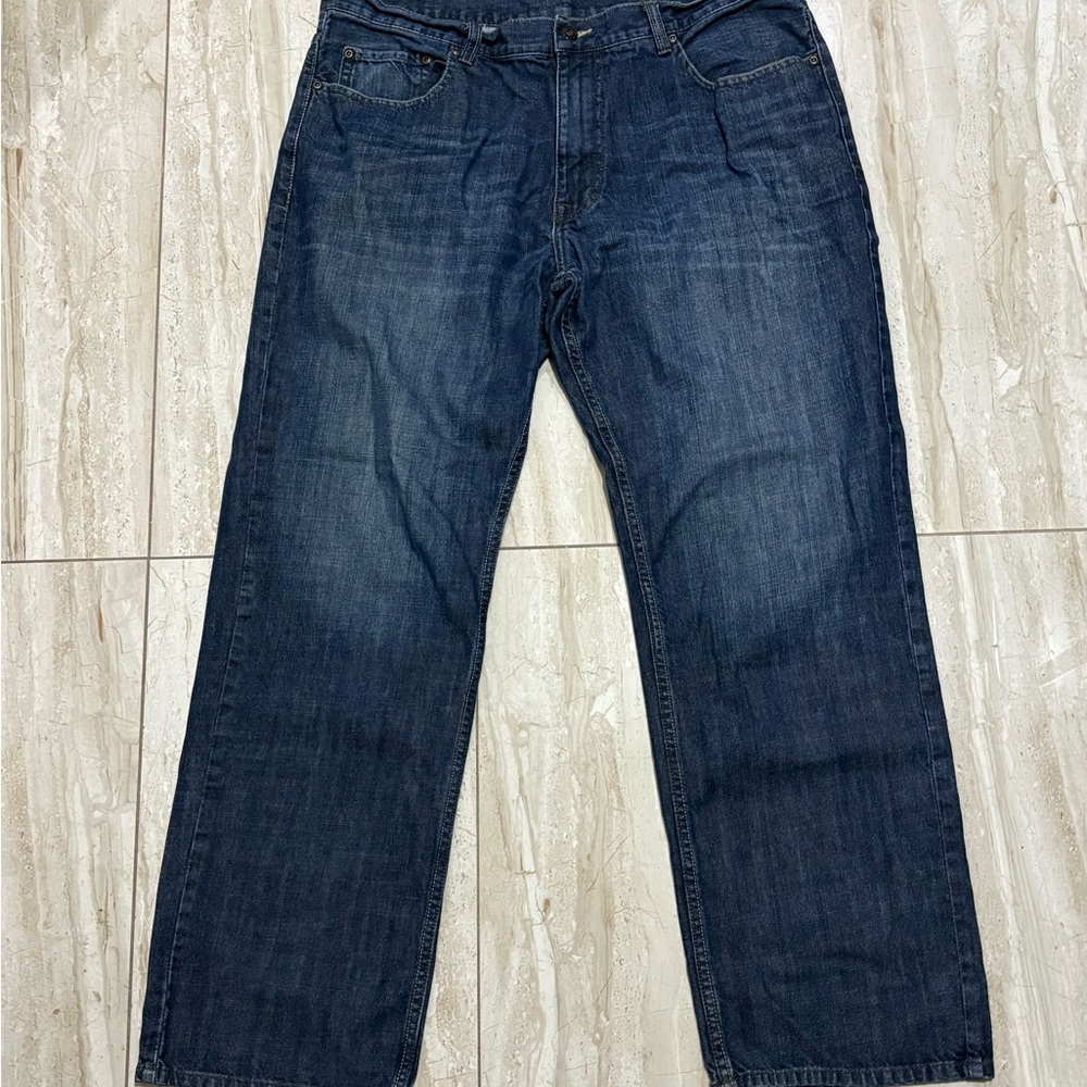 Blue Denim Jeans with Skull Graphic